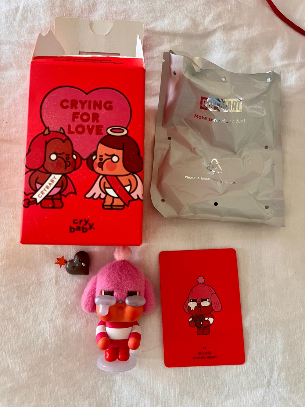 Crybaby Pink Plush Keychain Figure - Kids Accessory